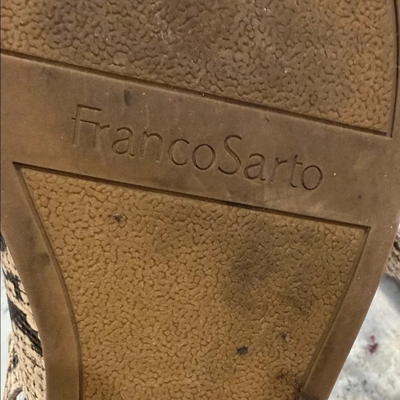 Franco Sarto Kayleigh slingback sandals in a snakeskin print leather. - Picture 9 of 11
